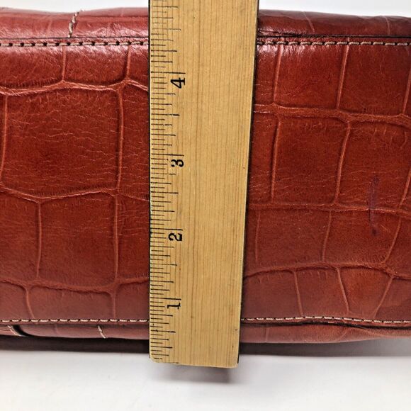 VTG Fossil Leather Shoulder Bag Faux Crocodile Siena Crescent Hobo #75082 - Picture 9 of 15